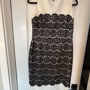 Black and White Sleeveless Dress